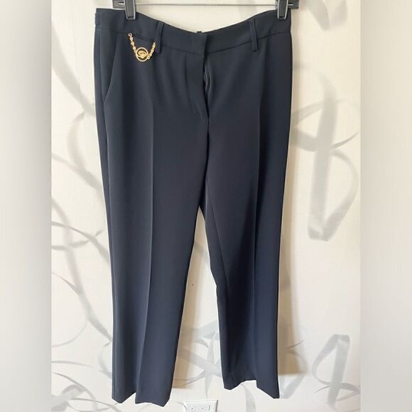 Blumarine Navy Dress Pants with Accents Italian US size 6 - Picture 1 of 8